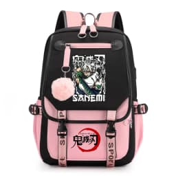 Kids Anime School Backpack Demon Slayer Pattern Casual Daypack for Girls Students Book Bag