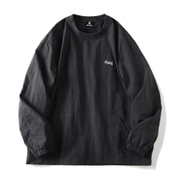 Retro Japanese Style Tech Waterproof Fabric Men's Spring Autumn Loose Color round Neck Long Sleeve Hoodie Casual Fashion