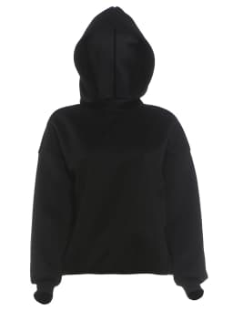 Kliou Wings Lace Backless Hooded Pullover Woman Autumn Trend Full Sleeve Skinny Stretch Hot Girls High Street Fashion Style Tops