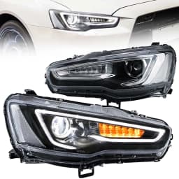Vland 2008-2017 Mitsubishi Lancer Evo X Headlights With Dual Beam Projector