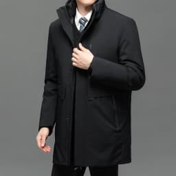 2PC Waterproof Windproof NEW -40 Degrees Top Quality White Duck Down Jacket Business Men Thick Winter Big Hood Collar Warm Parka
