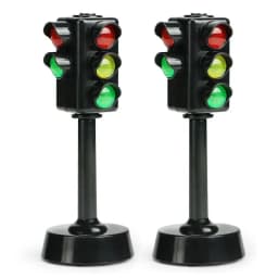 1/2pcs Mini Traffic Signs Road Light Block, Children's Safety Education Children's Puzzle Traffic Light Toys, Gifts for Kids