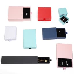 1pcs Kraft Paper Drawer Jewelry Packaging Box Greeting Card Necklace Bracelet Gift Display Case Boxes Cardboard Jewelry Storage