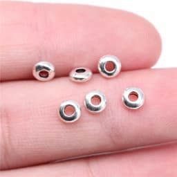 100pcs Antique Silver Color DIY Crafts Making Findings Handmade Metal Alloy Spacer Bead Charms For Jewelry Making