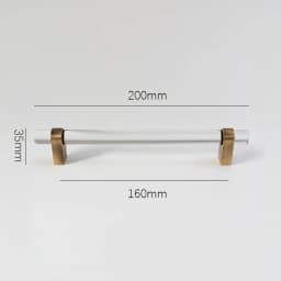 Smoky Gray Acrylic+Brass for Furniture Handles and Knobs Kitchen Doors Cabinet Drawer T Bar Funiture Wardrobe Appliance Handle