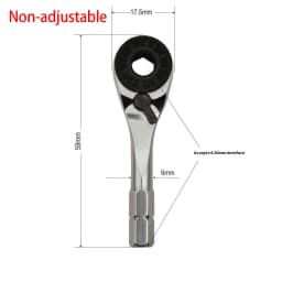 New Socket Torque Wrench Hand Tools 6.35mm Screwdriver Stainless Steel Hexagonal Ratchet Wrench Toughbuilt Mechanic Manual Tools