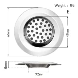 Kitchen Sink Filter Stainless Steel Mesh Sink Strainer Filter Sewer Mesh Strainers Bathroom Sink Strainer Drain Hole Filter Trap