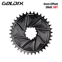 GOLDIX 3-Bolt MTB/Road Bike Chainring Wide and Narrow Teeth AERO Chainring CNC Hollow Cutting Machining for SRAM 3 Bolt Crankset