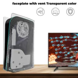 Transparent Cooling Vent Shell Hard Plastic Replacement Plate Case Cover for PS5 Disc Edition Gaming Console