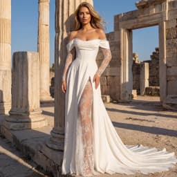 Elegant Satin Off Shoulder Wedding Dresses Long Ball Gown With Train 2025 Vestido Novia Slit Lace Bridal Gown For Women