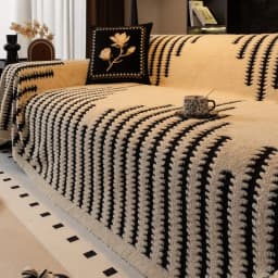 Thicken Warm Jacquard Tuffed Fleece Sofa Towel, for Living Room Bedding Room Large Relax Leisure Blanket Couch Cover Decor
