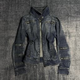 Y2K Goth Punk Zip Up Sweatshirt Embroider Skeleton Cross Bones Pattern Gold Lettering Hoodies Women Winter Streetwear Top Jacket