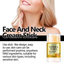 Turmeric Face Stick Vitamin C Neck Cream Revitalizing Brightening Moisturizer Clay Mask Balm For Even Tone Deep Pore Purifying