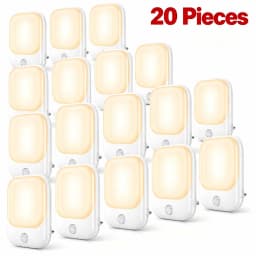 Night Light Socket with Motion Sensor, Night Light 3-Level Brightness Adjustment (On/Auto/Off), 2700 K Warm White Night Lamp