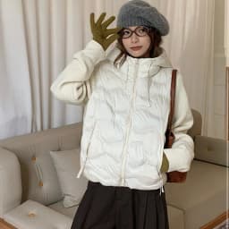 Solid Knitted Long Sleeve Cotton Jacket Autumn Winter Hooded Lightweight Warm Puffer Jackets Female Zipper Short Padded Parkas