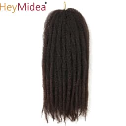 Marley Hair for Twists 18 Inch Long Afro Kinky Marley Braids Hair Kanekalon Synthetic Marley Braiding Hair Extensions Heymidea