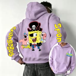 SpongeBob SquarePants and Patrick Star COS Pirate Cartoon Anime 2026 New Spring and Autumn Men's and Women's Fashion Hoodies