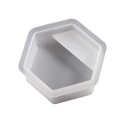 Business Card Storage Silicone Mold Clouds Rainbow Hexagon Heart Card Holder Display Resin Epoxy Mold DIY