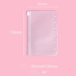 A5 A6 A7 Loose-leaf Index Notebook Inner Page Bag With Binder Rings Holes File Holder Transparent Loose Leaf Pouch Organizer