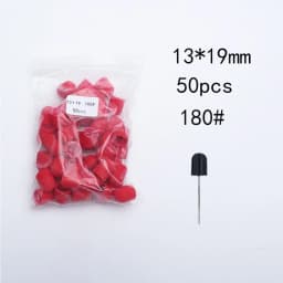 50PCS Green Nail Sanding Caps Bands With Rubber Drill Polishing Nail Art Rotating Remove Burrs Manicure Pedicure Accessory Tool