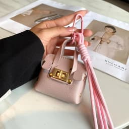 Mini Coin Purse Bag Pendant Cute Square Handbag Earphone PU Leather Creative Car Key Chain Pendant Decoration Multi-functional