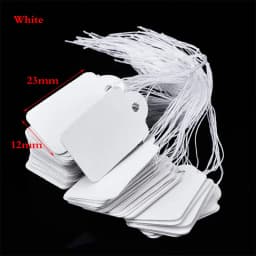 100pcs 3.5x5cm Kraft Paper Tags White Price Labels Color Blank Cards for DIY Jewelry Retail Clothes Size Tag Store Hang Labels