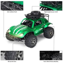 KY-1816A RC Classic Beetle 1:18 Remote Controlled Car Model High Speed Off Road Children's Remote Controlled Car Toy for Kids