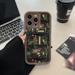 Book Shelf Creative Pattern Phone Case For iPhone 18 17 11 12 13 14 15 16 Pro Max 17E 16E 16 Plus 17 Air Shockproof Bumper Cover