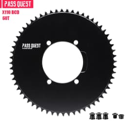 PASS QUEST X110BCD AERO Narrow Wide Chainring for R3000/4700/5800/6800/DA9000 Chainwheel BLACK Gravel Folding Bike Available