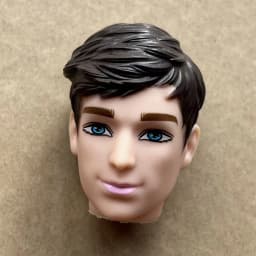 1/6 Scale Male Doll Head with Super White Beige Brown Skin for DIY Makeup Practice Collectible Figure Accessory Part