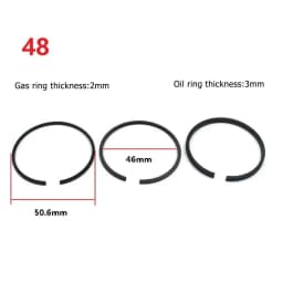 3 Pcs Air Compressor Piston Ring Pneumatic Parts 42mm 47mm 48mm 51mm 52mm 65mm 90mm 95mm 100mm For Cylinder Ring Blower Segment