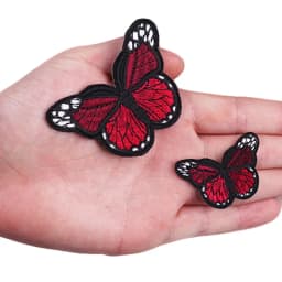 2PCS 21Color Butterfly Embroidered Patch Badges Iron On Patches For Clothing Thermoadhesive Patches On Clothes Sewing Appliques