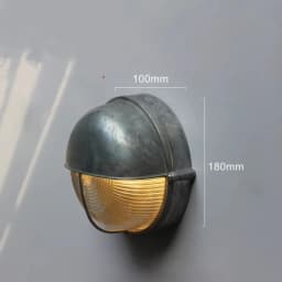 Round Outdoor Retro LED Wall Lamp E27 Waterproof Moisture Industrial Aluminium Glass Sconce Light Bathroom Garden Porch Light