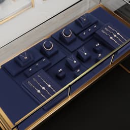 Dark Blue Jewelry Rack Light Luxury Ring Necklace Bracelet Decoration Bracelet Watch Display Table Jewelry Display Props