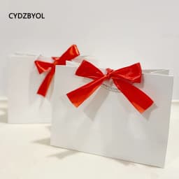 CYDZBYOL 10 Pcs Custom Logo Packaging For Small Businesses Valentines Day Gift Luxury Bag Wedding Birthday Packge Bag Custom
