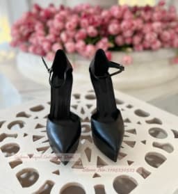 Lilac Purple Platform Pointed Toe High Heel Shoes Women Stiletto Heels Ankle Buckle Strap Banquet Pumps Shallow Footwear