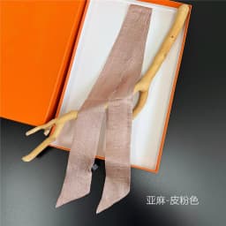 5X100CM Women Narrow Long Scarf Solid flax Silk Rubber Red Tie Bag Ribbon Headbands Luxury Scarf Headscarves Ladies Foulard