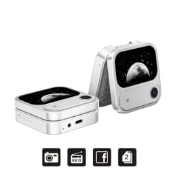 SERVO I17 AIR Mini Foldable Mobile Phone 2G GSM 1.77' Display Magic Voice Speed Dial FM Radio 2 SIM Card Small Square Cellphones