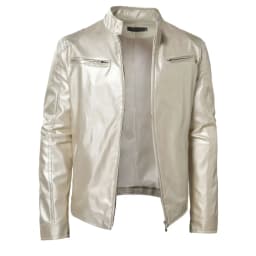 2025 Leather Motorcycle Riding Jacket Men's Slim Fit PU Jacket Outdoor Sports Autumn and Winter Windproof Men's Jacket 5XL