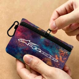 Alpinestars Logo Multifunctional Oxford Cloth Small Pouch With Hook Mini Coin Wallet Earbud Storage Bag