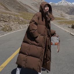 Thick -30 Degree Parka Women Winter Long Over-the-knee Down Jacket Female Loose Hooded Winter Jacket