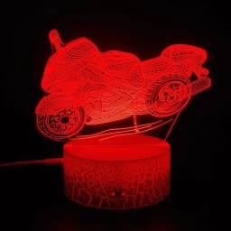 3D Lamp Motorcycle Mountain Bike Led Night Light Usb Cable Battery Colorful Nightlight Bedroom Decor Birthday Gift for Boys Man