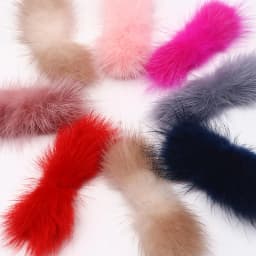 5pcs Real Natural Mink Pompon Bowknot 2*6cm Fur Pompom Balls Bow Tie Fluffy Pompones for Diy Jewelry Craft Supplies Accessories