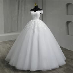 Real Video White Off The Shoulder Vestido De Noiva Wedding Dress Plus Size Vestidos De Novia Bridal Tulle Mariage Customized