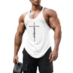 Gym Bodybuilding Stringer Y-back Tank Tops Summer Cotton Breathable Sleeveless T-shirts Mens Fitness Workout Muscle Clothing