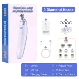 2025 Wireless Diamond Microdermabrasion Machine Blackhead Remover Vacuum Pore Cleaner Facial Skin Care Tool Face Beauty Device