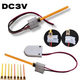 3V Cob 40mm 59mm 70mm Meteor Shower Flowing Water Lamp Led Filament Light Diodes Parts With Buckle No Need Welding 2pin/Battery