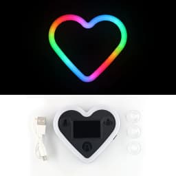 SEAMETAL Universal Car Solar Heart-shaped Light Car Window LED Peach Heart Atmosphere Lamp for Car Exterior Interior Decoration
