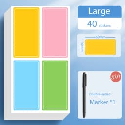 Waterproof Colorful Self Adhesive Assorted Stickers Removable Label Stickers Name Tag Bottle File Document School Supplies