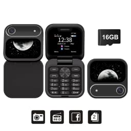 SERVO I17 AIR Small Flip Mobile Phone Bluetooth Dialer Magic Voice Blacklist FM Flashlight Dual SIM Standby Mini Fold Cellphones